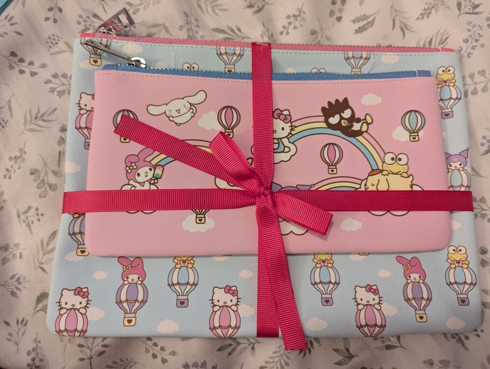 2024 Sanrio Hello Kitty & Friends Clear Skies 2 Pencil Pouches Medium & Large
